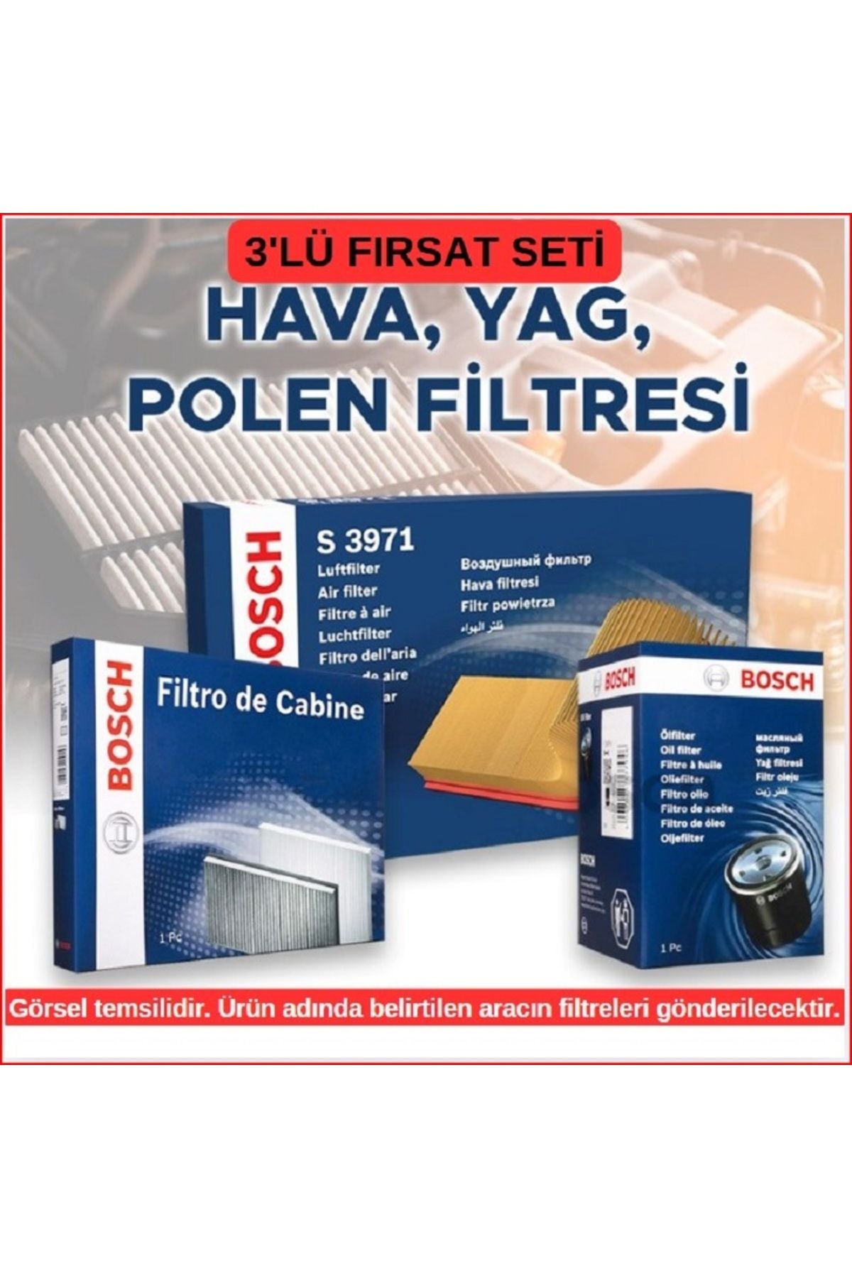 Periyodik Bakım Filtre Seti BMW 320 d • 160/180 BG • E 90 • 03/2010-12/2011 • 120/135 kW • N47 D20C