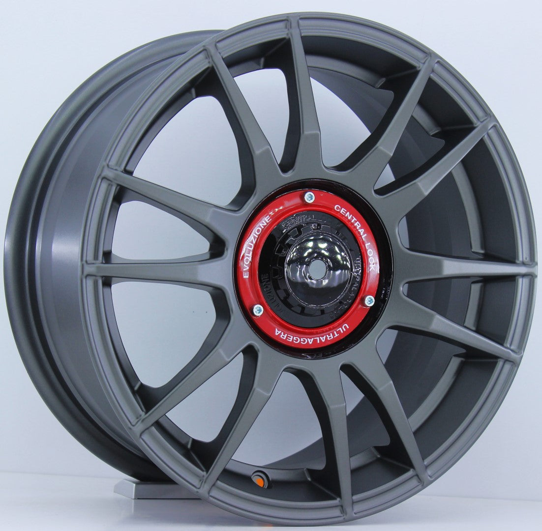 R1 Wheels 15 inç 4*108 ET35 Mat Füme Jant Takımı (J-381)