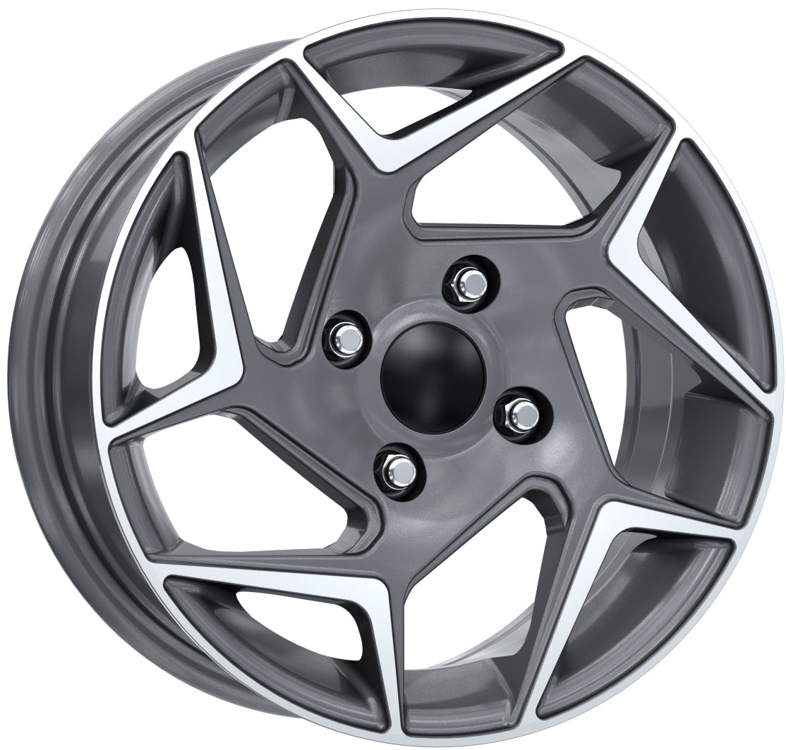 R1 Wheels 14 inç 4*100 ET35 Füme Jant Takımı (J-309)