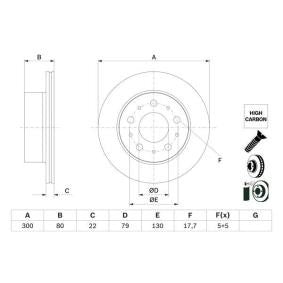 Citroen e-Jumper  9/2021 - 12/2024 90.0 - 100.0 kW Fren diski; arka (2 Adet )