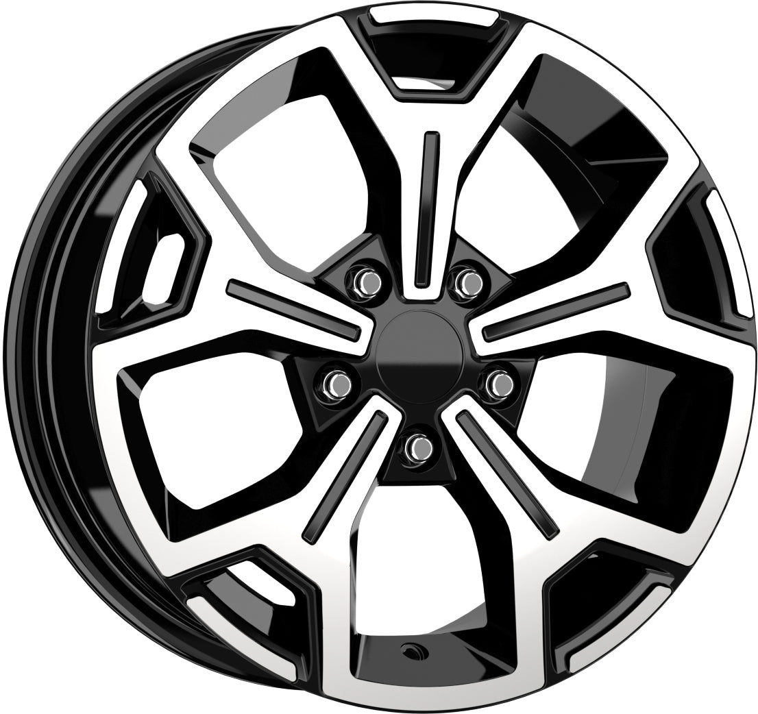 R1 Wheels 16 inç 5*114.3 ET40 Parlak Siyah Jant Takımı (J-328)