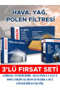 3'LÜ FİLTRE SETİ AUDI A3 1.8 T 3/2000 - 9/2006 132 (kW) 8L1