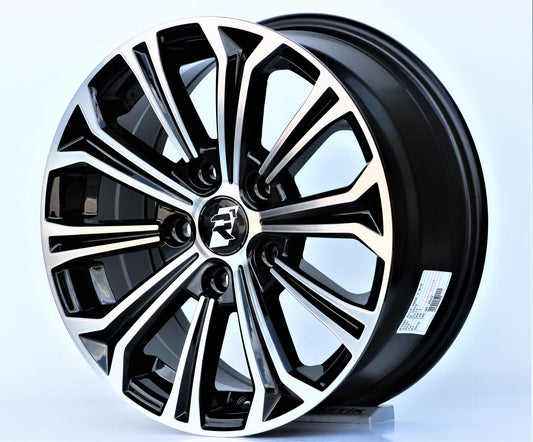R1 Wheels 15 inç 5*114.3 ET39 Parlak Siyah Jant Takımı (J-186)