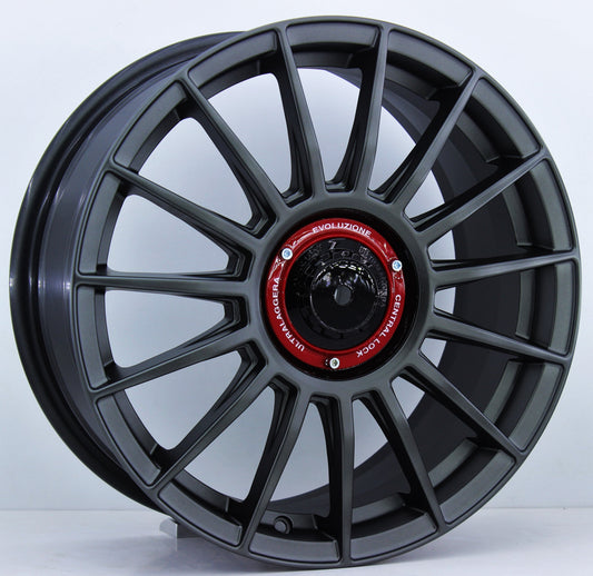 R1 Wheels 17 inç 4*108 ET20 Mat Füme Jant Takımı (J-285)