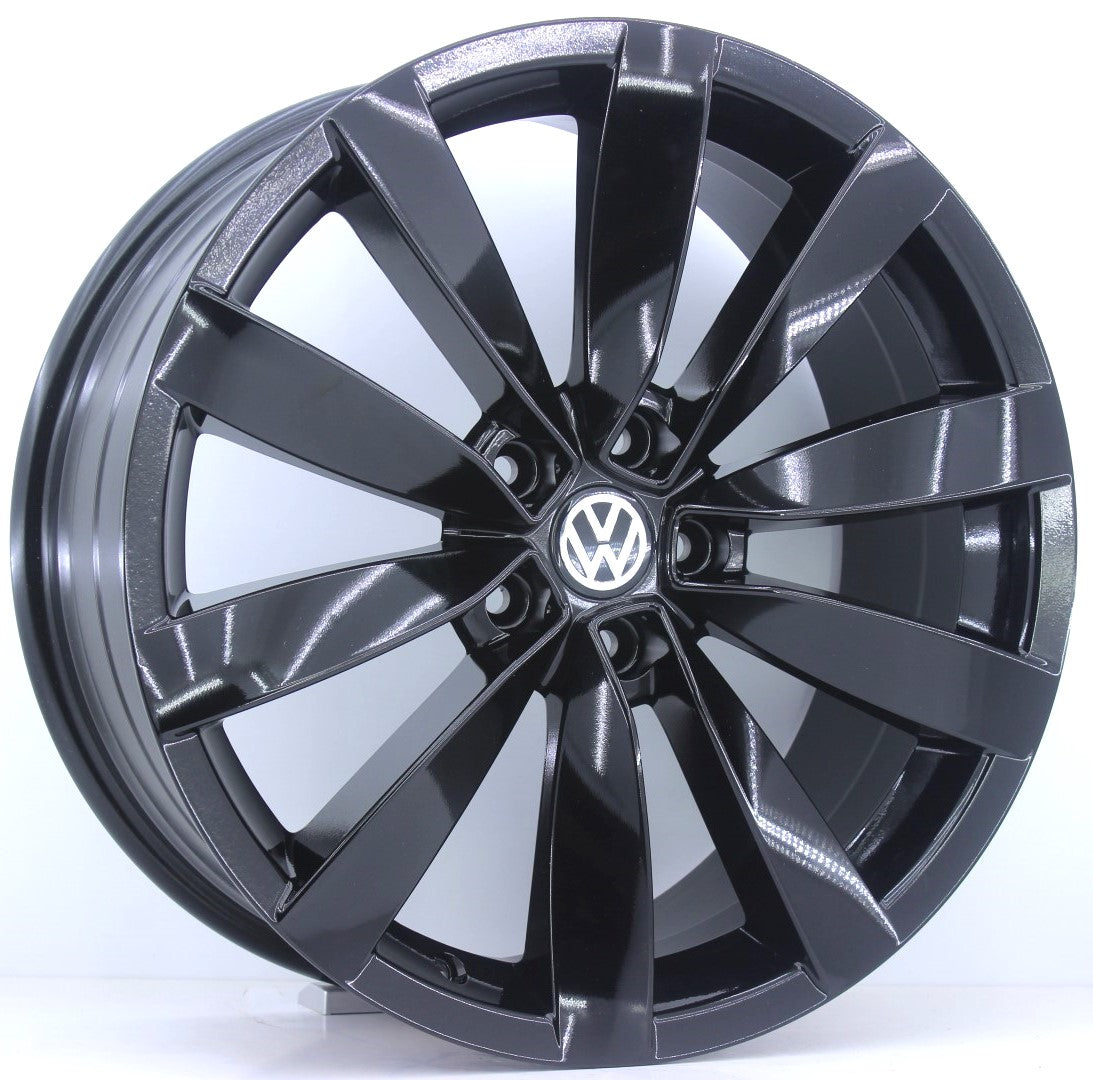 R1 Wheels 19 inç 5*112 ET41 Siyah Jant Takımı (J-385)