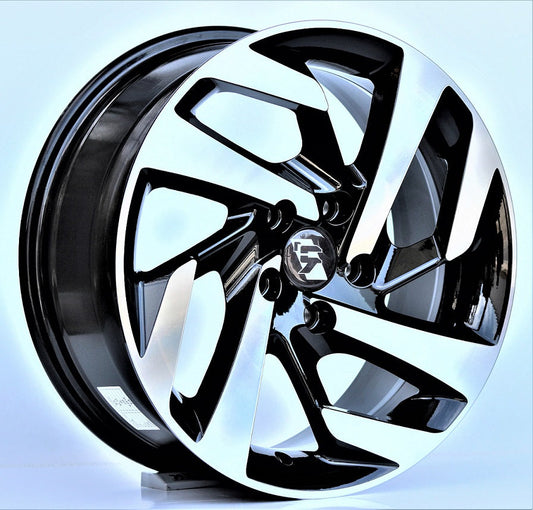 R1 Wheels 16 inç 4*108 ET25 Parlak Siyah Jant Takımı (J-178)