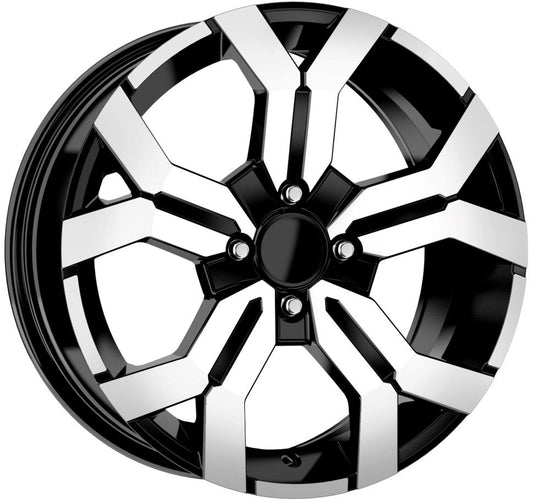 R1 Wheels 17 inç 5*114.3 ET40 Parlak Siyah Jant Takımı (J-326)