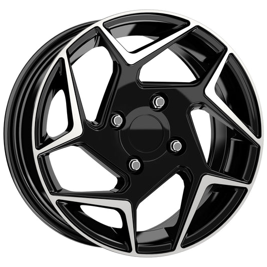 R1 Wheels 14 inç 4*100 ET35 Parlak Siyah Jant Takımı (J-336)