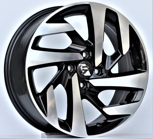 R1 Wheels 16 inç 4*100 ET35 Parlak Siyah Jant Takımı (J-245)